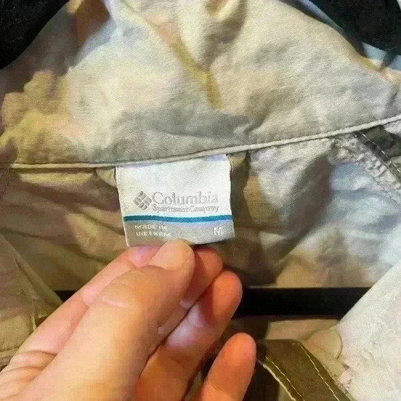 Women’s Columbia Cream Light Weight Jacket Water Resistant Medium - Picture 4 of 5